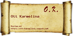 Ott Karmelina névjegykártya
